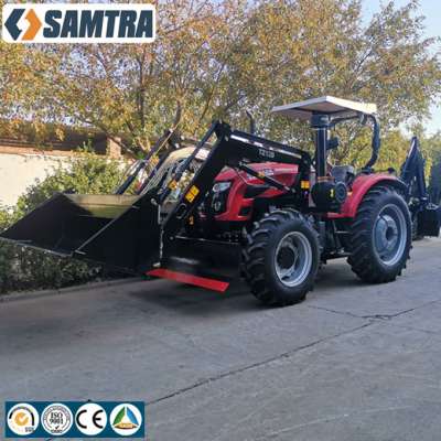 4WD Agricultural Tractor with backhoe loader