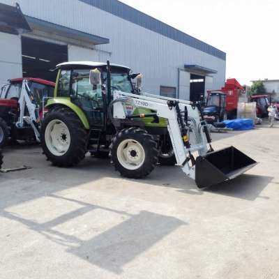 CE Certificate 4WD farm tractor with front end loader agriculture equipment