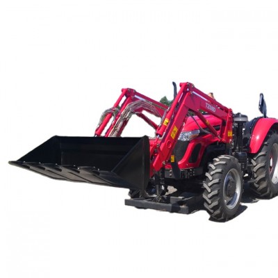 CE Certificate 4WD farm tractor with front end loader agriculture equipment