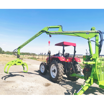 forestry crane for loading logs and wood